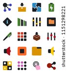 color and black flat icon set   ... | Shutterstock .eps vector #1151298221
