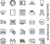 thin line icon set   safe... | Shutterstock .eps vector #1378676954