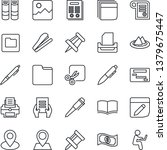 thin line icon set   book... | Shutterstock .eps vector #1379675447