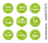set natural organic product... | Shutterstock .eps vector #1668197674