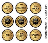 luxury gold labels seal and... | Shutterstock .eps vector #777855184