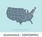 usa map vector outline... | Shutterstock .eps vector #1069260461
