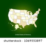 usa map vector outline... | Shutterstock .eps vector #1069553897
