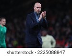Small photo of MANCHESTER, ENGLAND - OCTOMBER 27, 2022: Erik ten Hag pictured during the 2022-2023 UEFA Europa League game between Manchester United and Sheriff Tiraspol at Old Trafford Stadium.