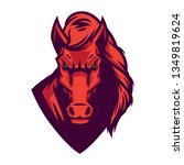 horse mascot esports logo... | Shutterstock .eps vector #1349819624