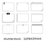 set of cute hand drawn  blank... | Shutterstock .eps vector #1698439444