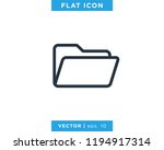 folder icon vector line logo... | Shutterstock .eps vector #1194917314