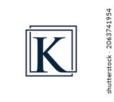 letter k with two squares logo... | Shutterstock .eps vector #2063741954