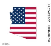 map of arizona with usa flag... | Shutterstock .eps vector #2093291764