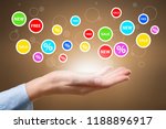 colorful application icon... | Shutterstock . vector #1188896917