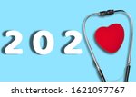 medical stethoscope with 2020... | Shutterstock . vector #1621097767