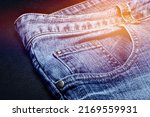Small photo of jeans texture. Denim. jeans texture. Jeans background. Denim texture or denim jeans on a background.