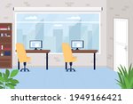 office workspace flat color... | Shutterstock .eps vector #1949166421