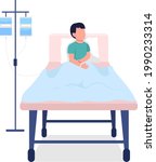 Kid In Hospital Bed Semi Flat...