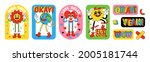funny cartoon characters.... | Shutterstock .eps vector #2005181744