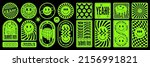rave psychedelic acid sticker... | Shutterstock .eps vector #2156991821