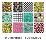 memphis seamless patterns with... | Shutterstock .eps vector #508453501