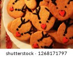 christmas deer. latvian biscuit ... | Shutterstock . vector #1268171797