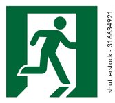 Plate Fire Exit Vector Sign
