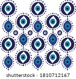 mandala greek evil eye vector   ... | Shutterstock .eps vector #1810712167