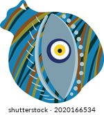 evil eye vector   symbol of... | Shutterstock .eps vector #2020166534