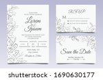 hand drawn wedding invitation... | Shutterstock .eps vector #1690630177