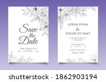 hand drawing wedding invitation ... | Shutterstock .eps vector #1862903194