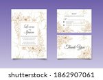 hand drawing wedding invitation ... | Shutterstock .eps vector #1862907061