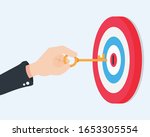 flat hand are holding the key... | Shutterstock .eps vector #1653305554