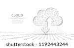 cloud technology. abstract... | Shutterstock .eps vector #1192443244