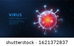 virus. abstract vector 3d... | Shutterstock .eps vector #1621372837
