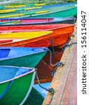 Colorful Small Boats Parked To...
