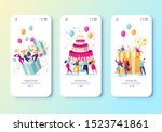 template for mobile app page... | Shutterstock .eps vector #1523741861