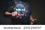 Web 3.0 concept image with a...