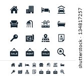 real estate icons | Shutterstock .eps vector #134817257