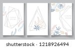 set of pastel color cards ... | Shutterstock . vector #1218926494