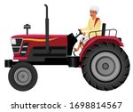 Indian Farmer His Tractor...