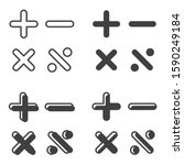 a set of symbols for division ... | Shutterstock .eps vector #1590249184
