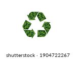 Recycling symbols leaves nature ...