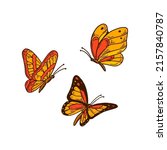 set of hand drawn colorful... | Shutterstock .eps vector #2157840787