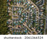 Top Down Aerial View Of Houses...
