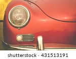 Headlight Lamp Of Vintage Car   ...