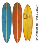 Vintage Surfboard Isolated On...