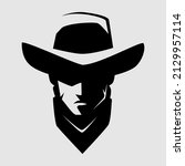 Cowboy Outlaw Portrait Symbol...