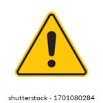 vector yellow triangle sign  ... | Shutterstock .eps vector #1701080284