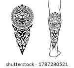 maori tribal style tattoo... | Shutterstock .eps vector #1787280521