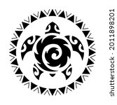 sea turtle in the maori style.... | Shutterstock .eps vector #2011898201