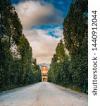 Small photo of Marlia, Lucca, Italy - 2019, May 25: A glimps of the park of Villa Reale.