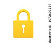 lock volumetric 3d icon image | Shutterstock . vector #1072603154