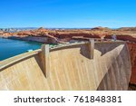 Glen Canyon Hoover Dam View with sunny image erosion, natural art and beautiful roads
